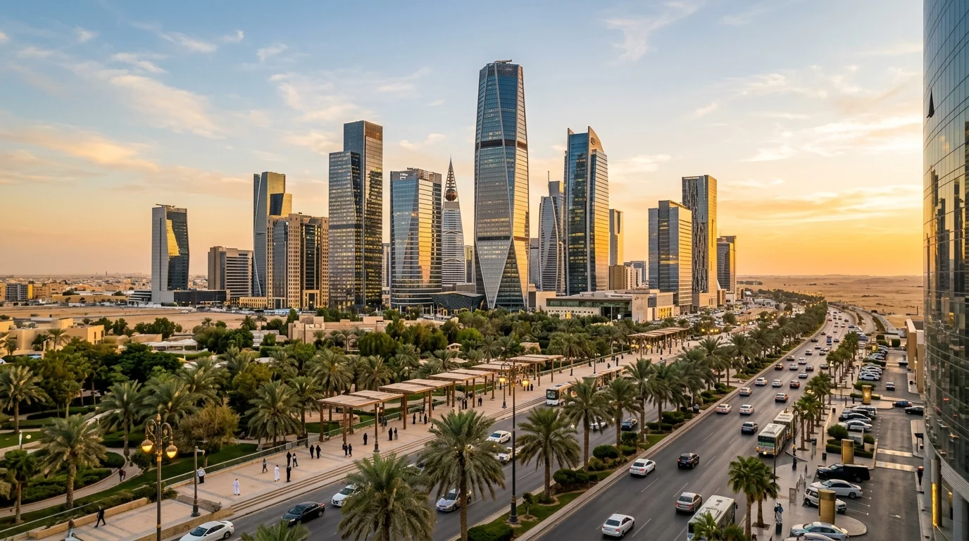 Best IPTV Saudi Arabia - desert cityscape modern architecture