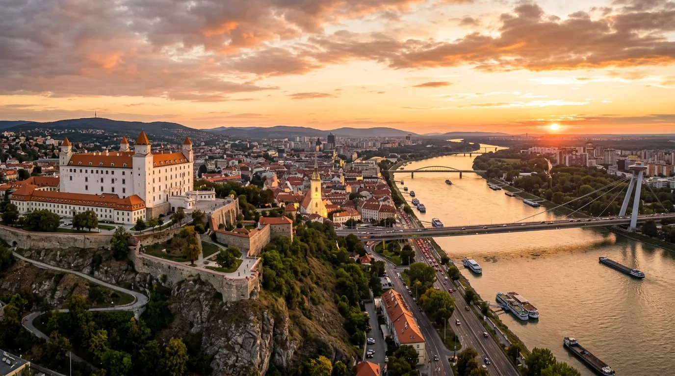 Best IPTV Slovakia - Bratislava Castle overlooking city