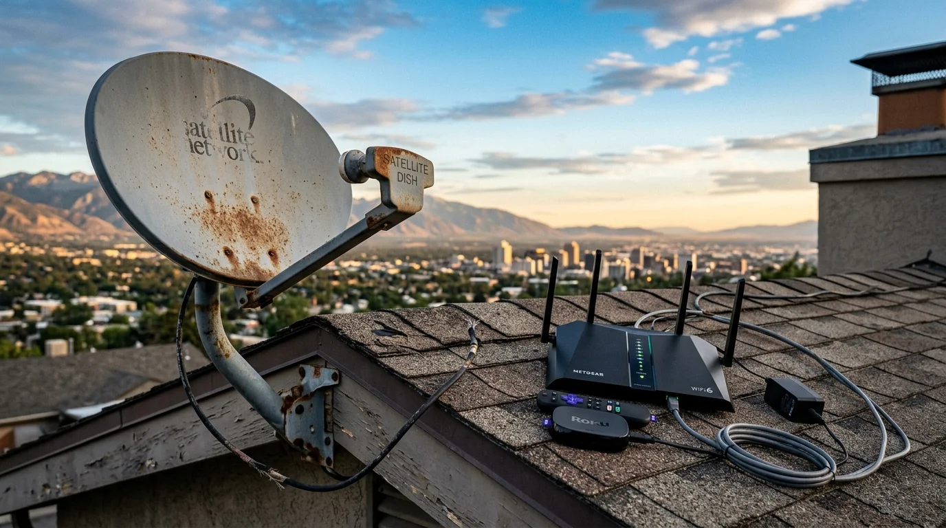 Sky TV alternatives internet streaming replacing satellite dish