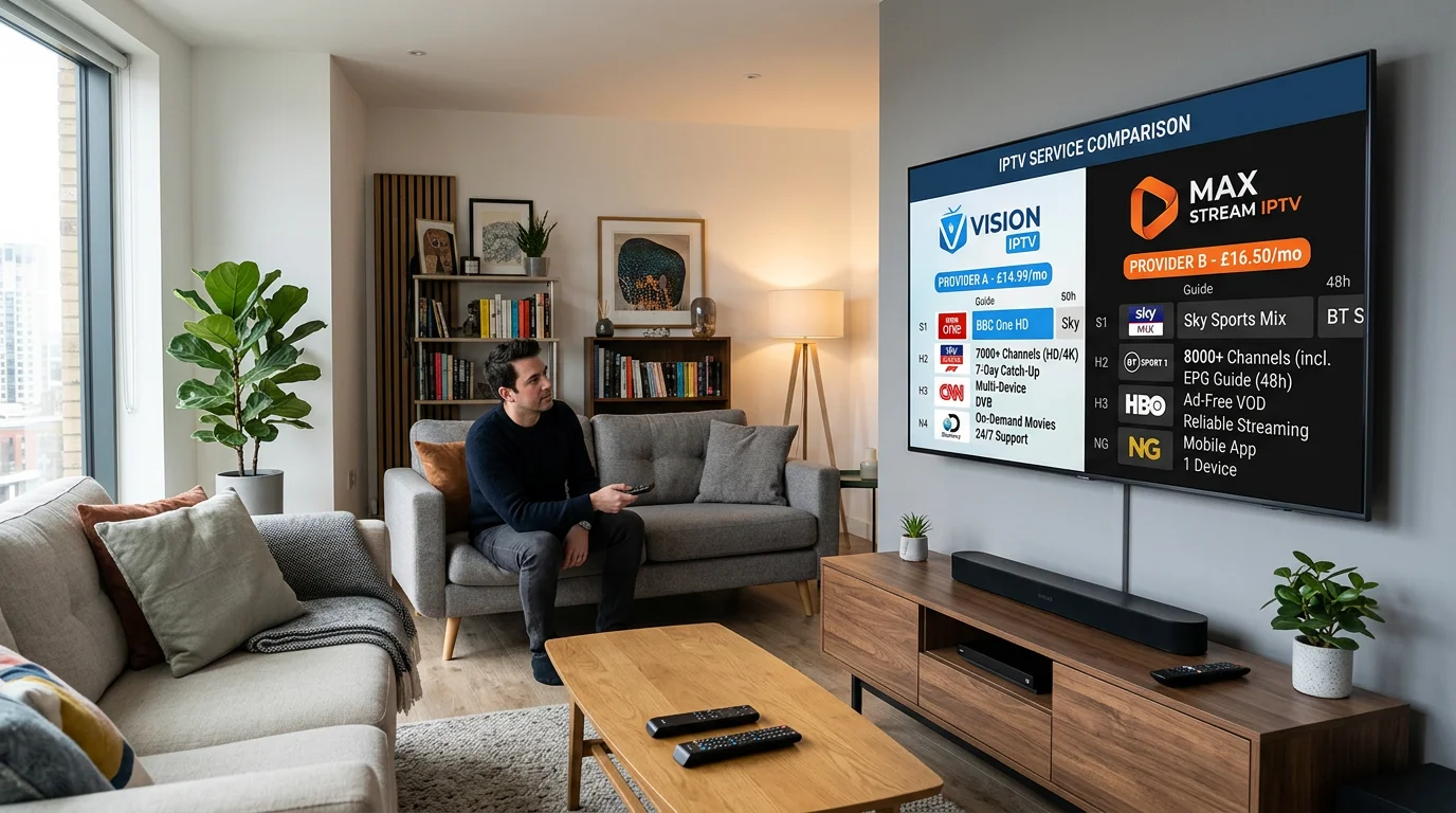 Typhoon Labs TV alternatives IPTV provider comparison screen